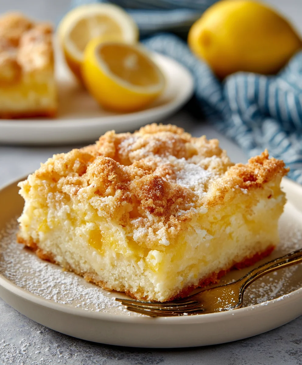 Lemon Cream Cheese Dump Cake: Easy & Delicious Dessert!