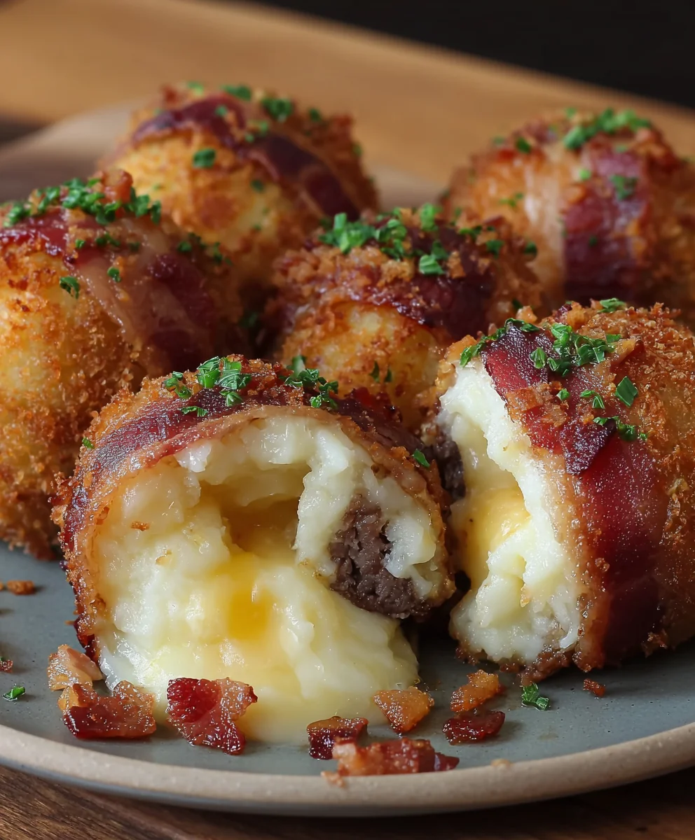 Mashed Potato Beef Bacon Bombs: Explosive Flavor Bites