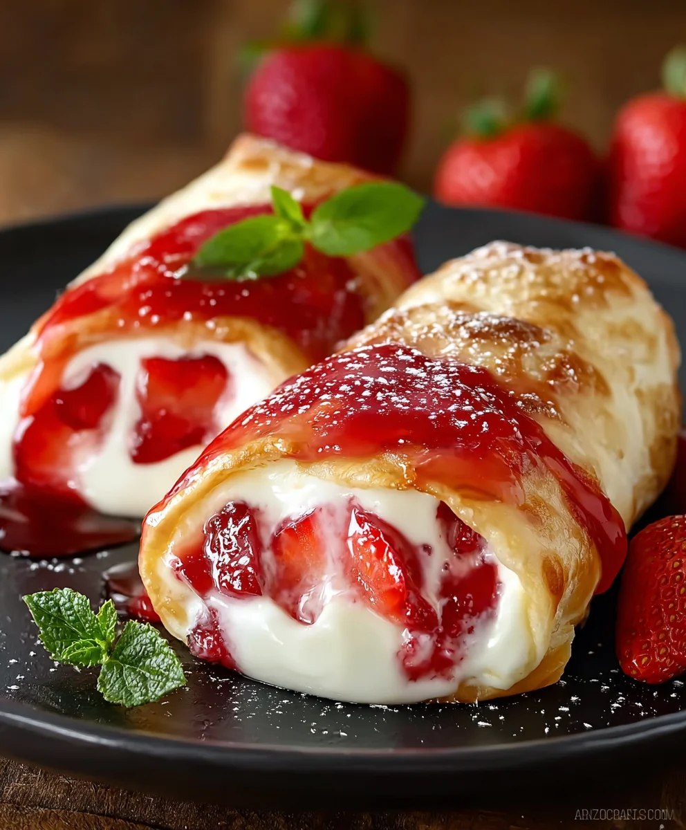 Dreamy Strawberry Cheesecake Chimichangas Recipe
