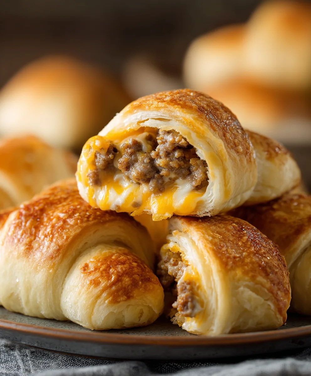 Delicious Beef Sausage Cream Cheese Crescent Rolls