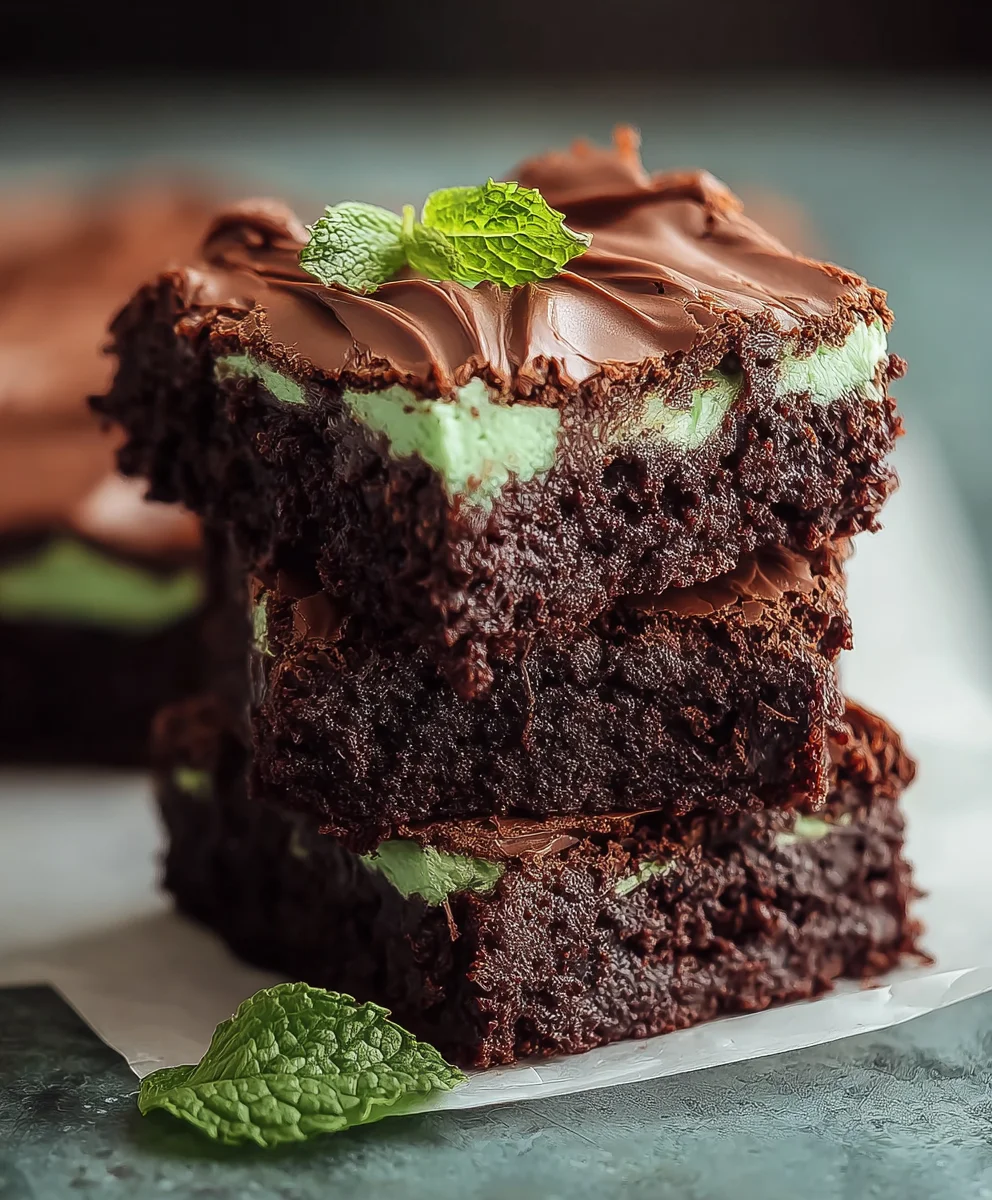 Decadent Mint Chocolate Brownies: A Sweet & Refreshing Bite!