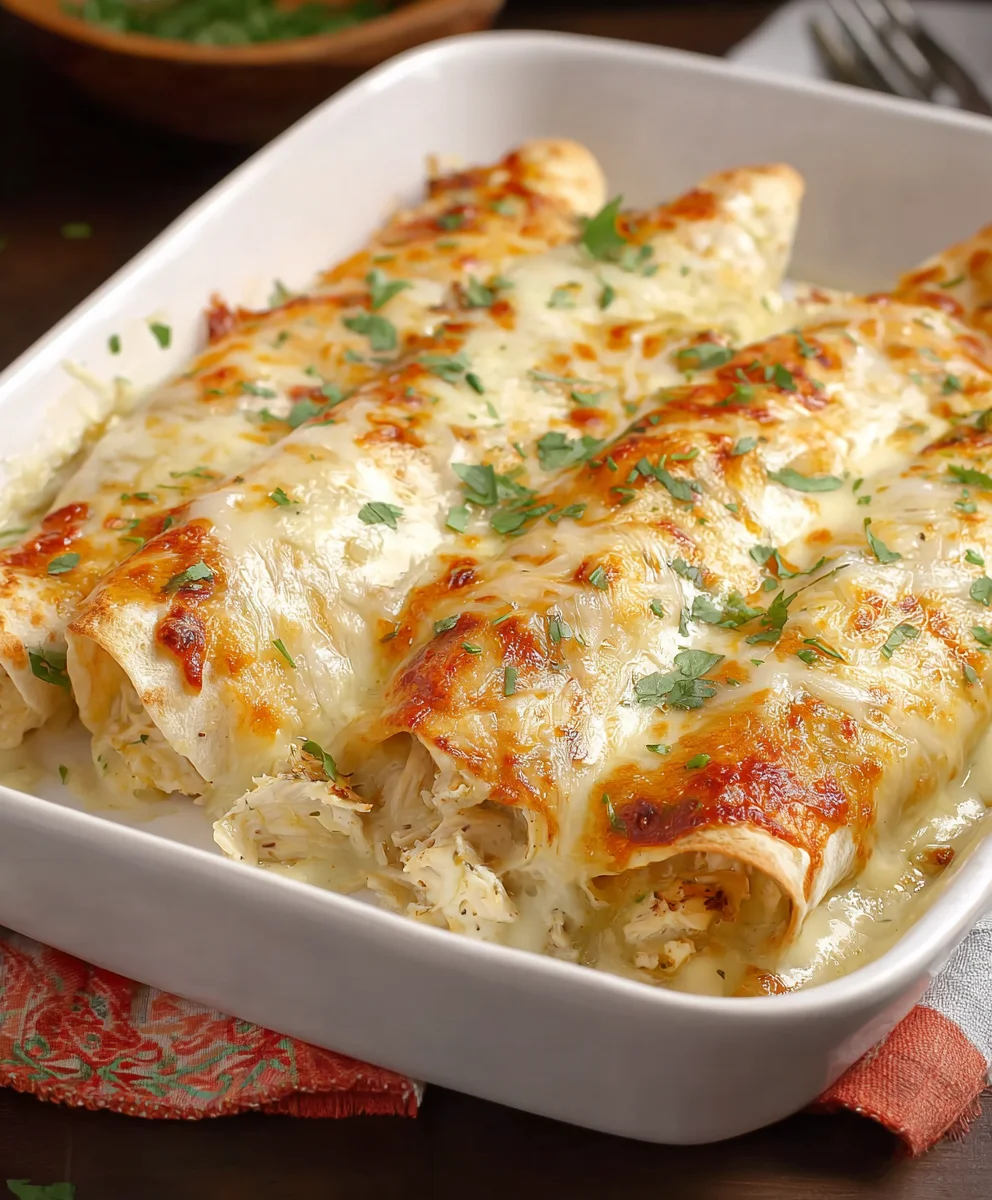 White Chicken Enchiladas Recipe: Easy & Creamy Delight!