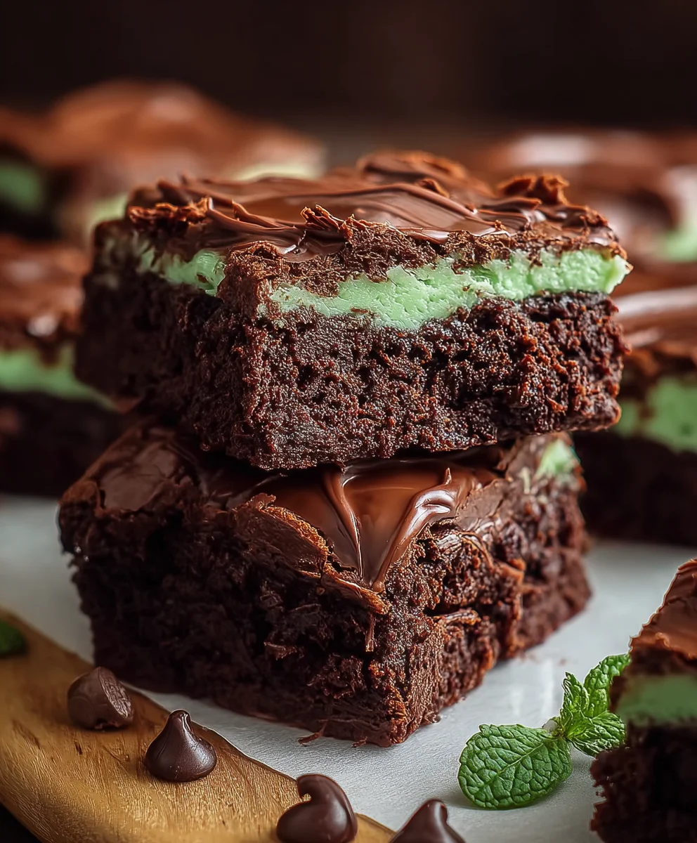 Decadent Mint Chocolate Brownies: A Sweet & Refreshing Bite!