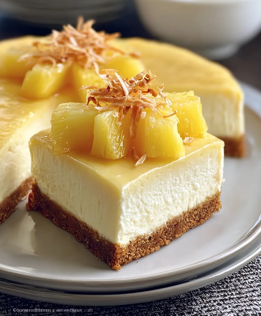 Pineapple Cheesecake: Sweet & Tangy Tropical Delight!