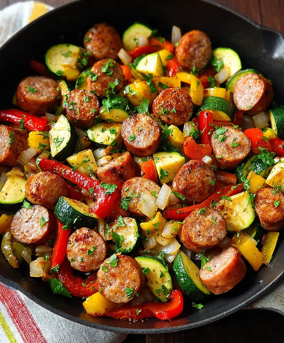 Beef Sausage & Veggies Skillet: Quick & Easy One-Pan Meal