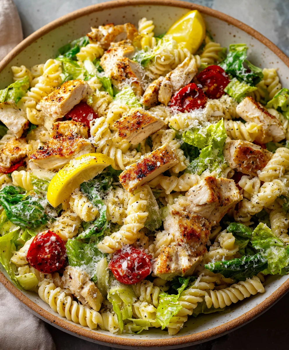 Chicken Caesar Pasta Salad: Easy & Creamy Recipe!