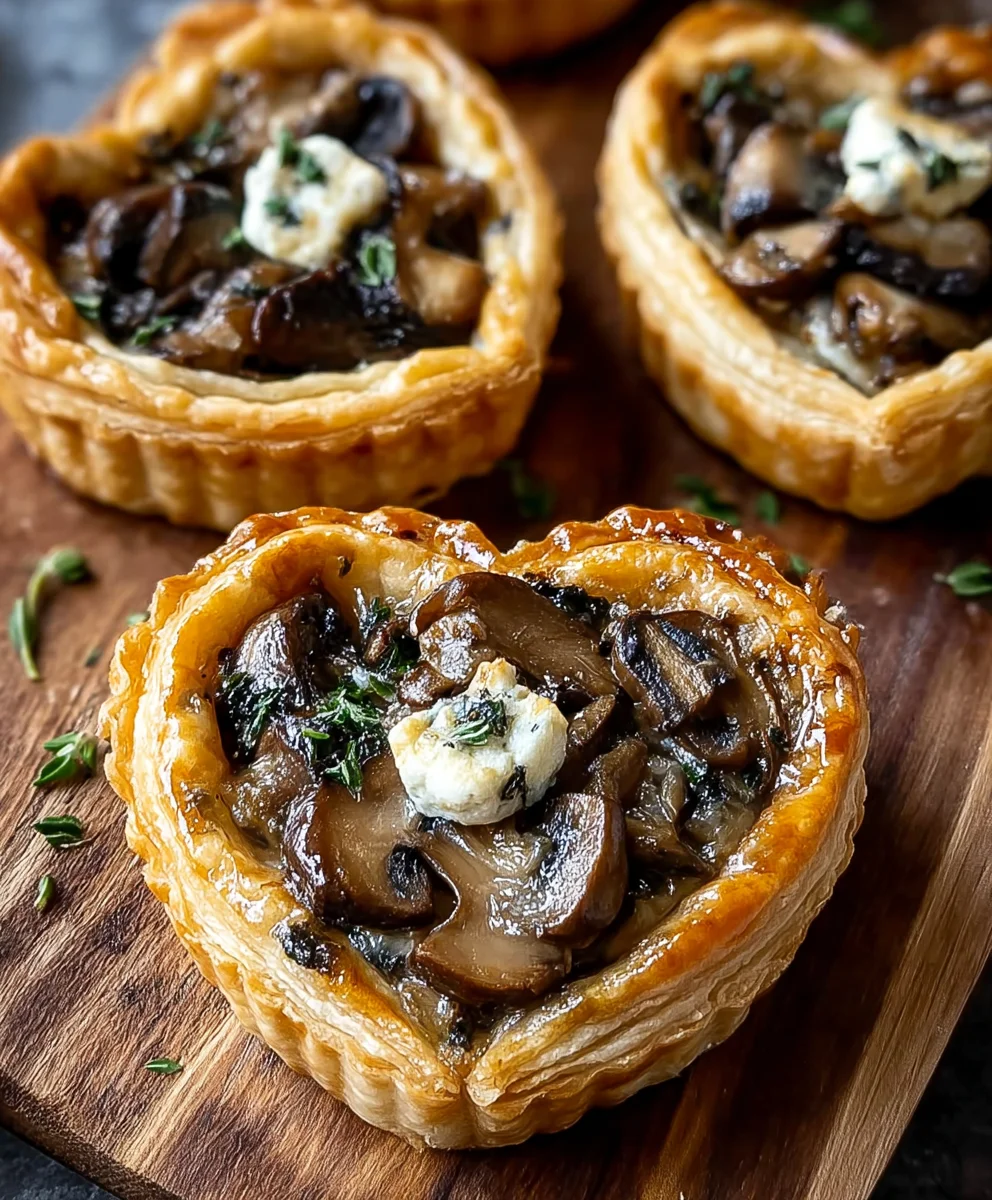Savory Mushroom Goat Cheese Tarts - Quick & Easy Recipe