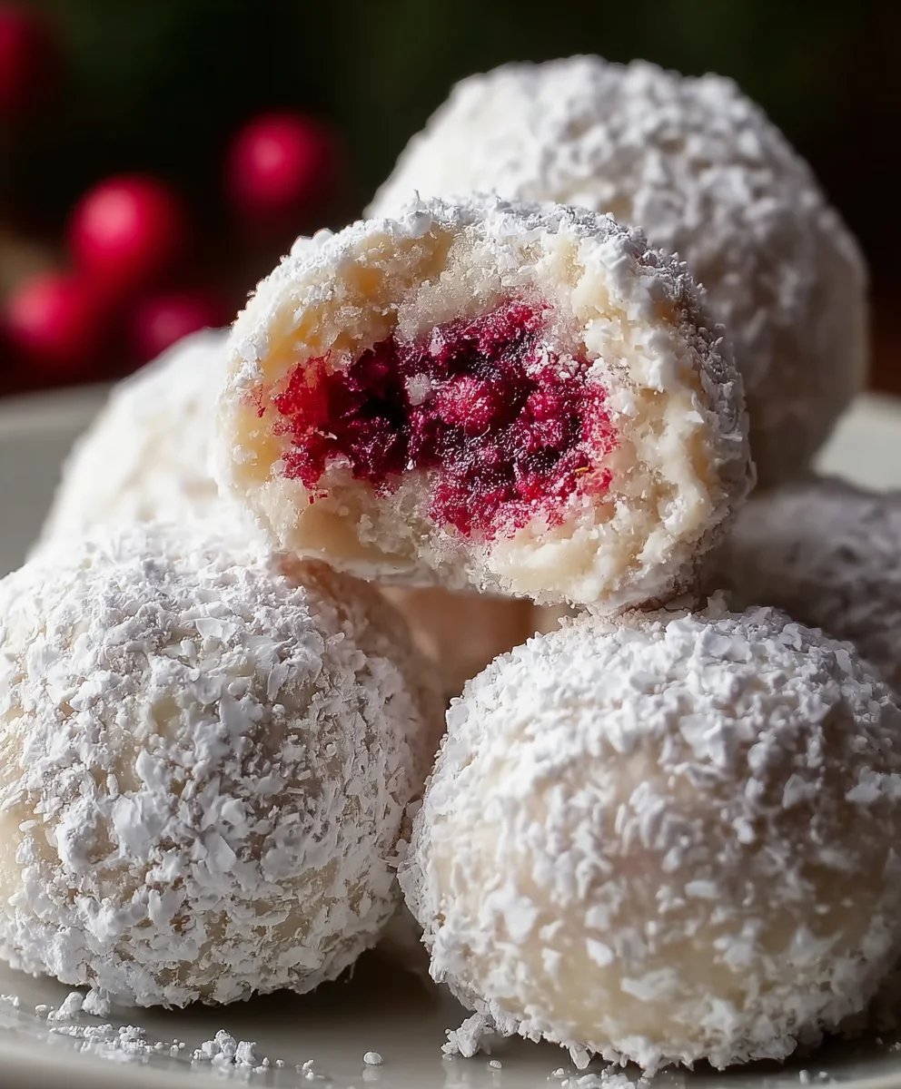 Melt-in-Your-Mouth Raspberry Almond Snowballs Recipe