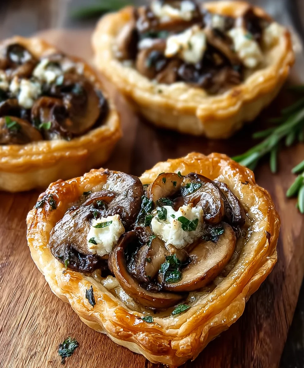 Savory Mushroom Goat Cheese Tarts - Quick & Easy Recipe