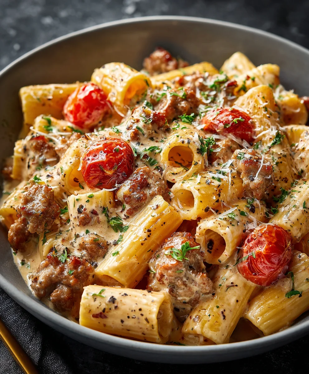 Rich & Creamy Beef Sausage Rigatoni – Your New Favorite Meal
