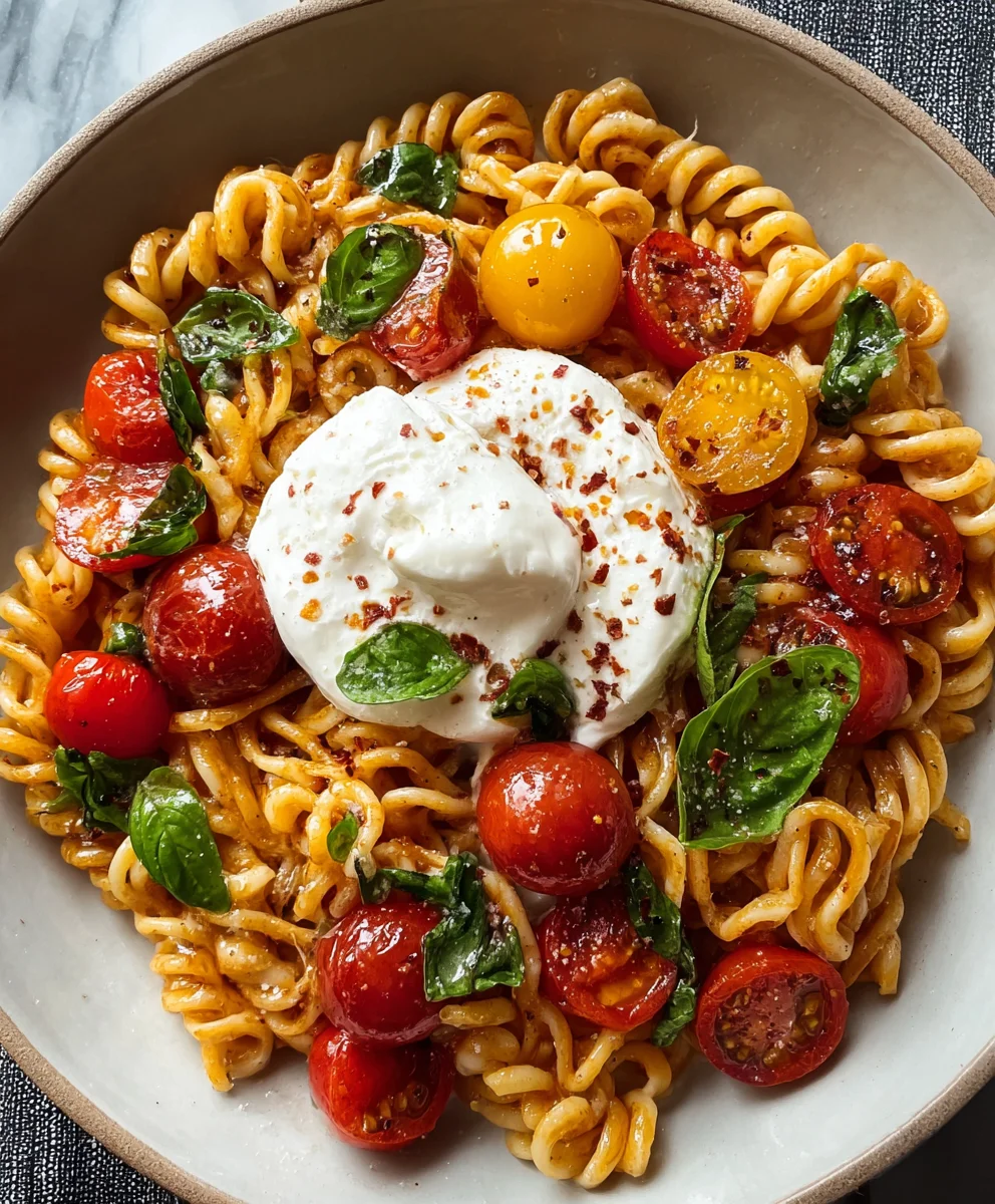Indulgent Burst Tomato Burrata Pasta - A Must-Try Recipe!