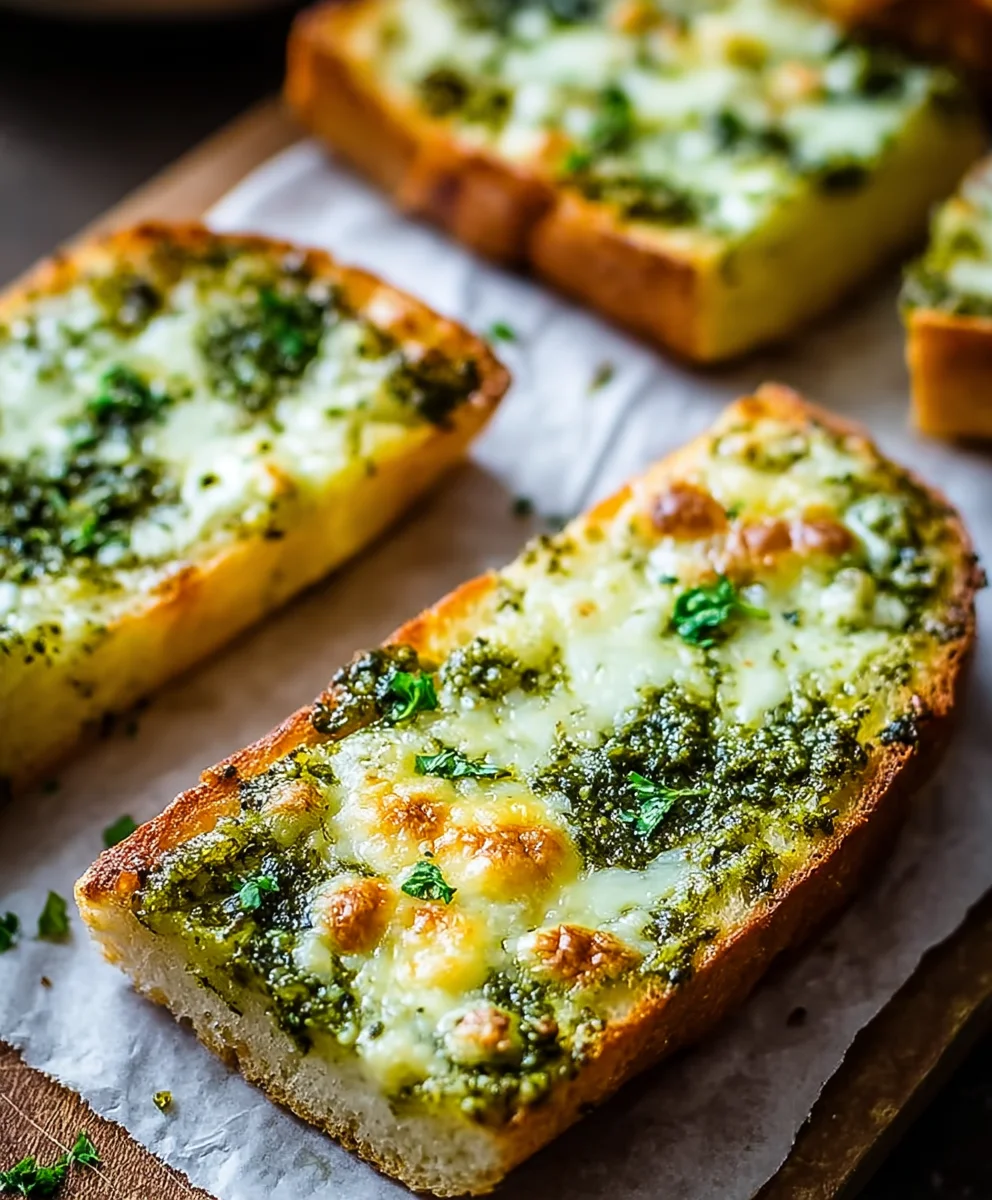 Mouthwatering Cheesy Pesto Garlic Bread – Quick Recipe