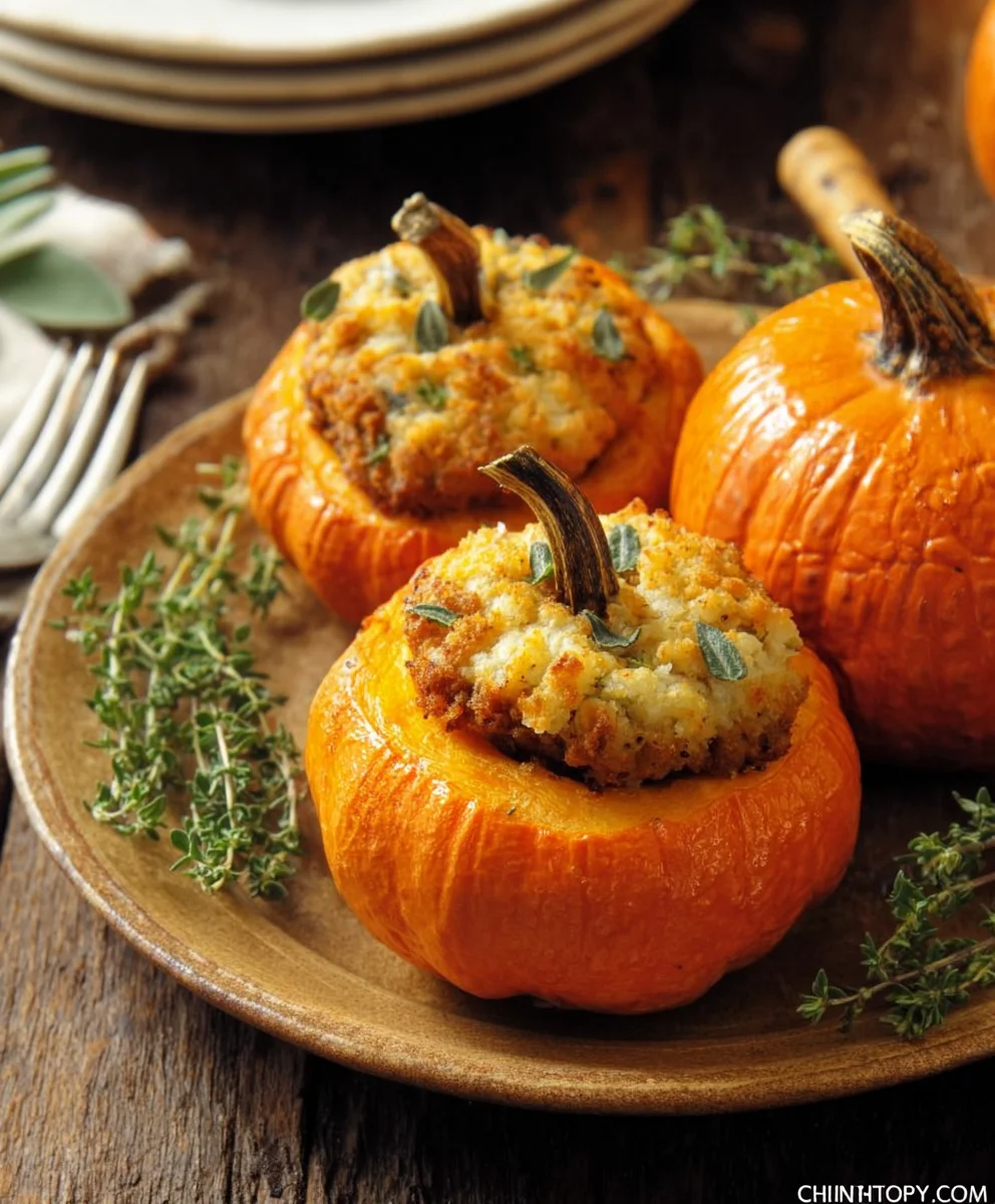 Stuffed Mini Pumpkins: Savory Beef & Veggie Delight!