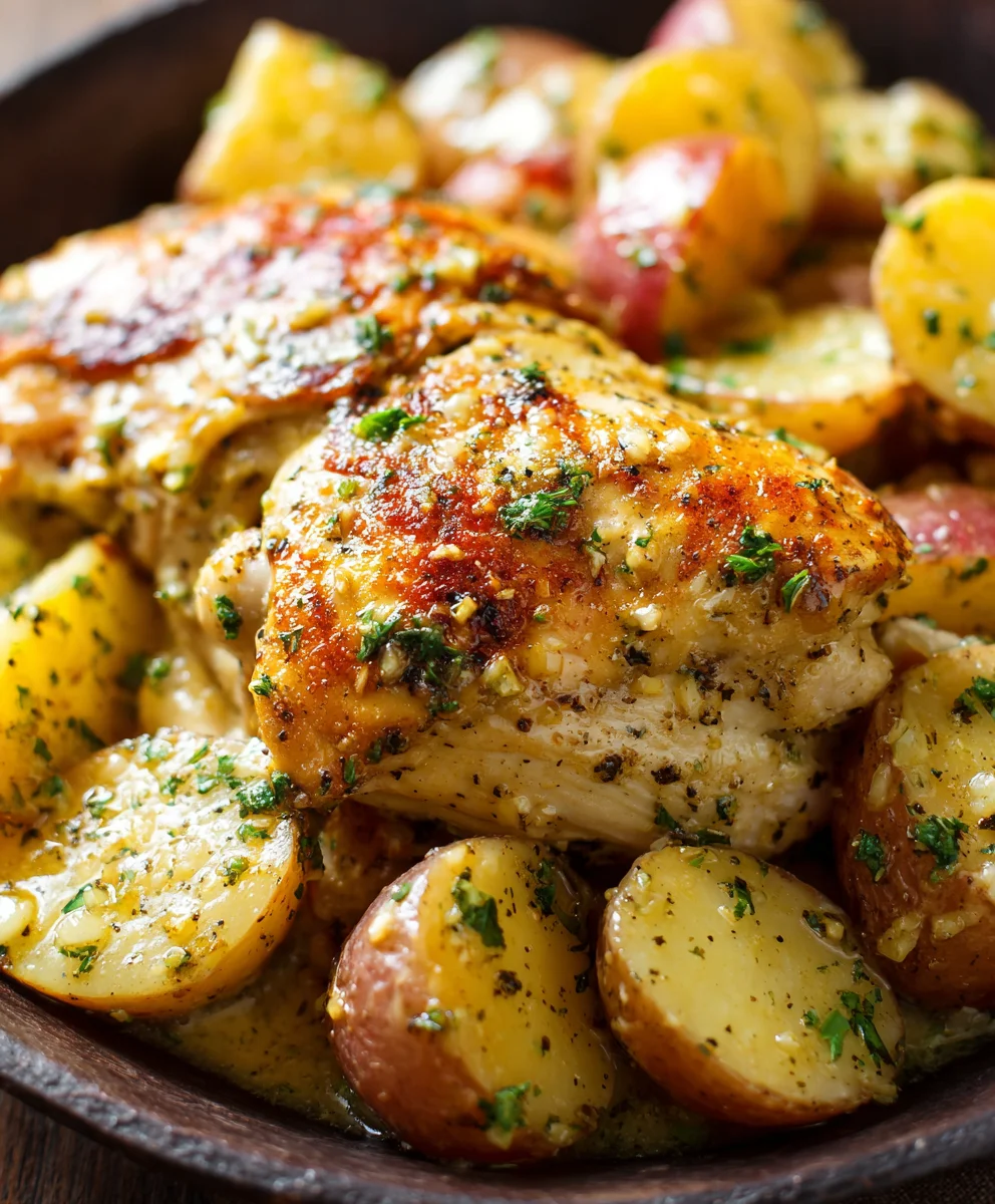 Ultimate Garlic Parmesan Crockpot Chicken & Potatoes