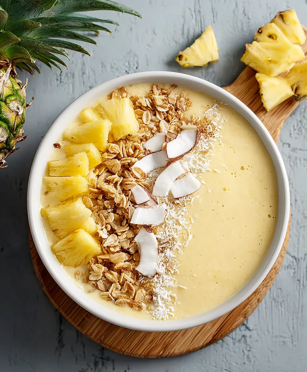 Refreshing Non-Alcoholic Pina Colada Smoothie Bowl Recipe