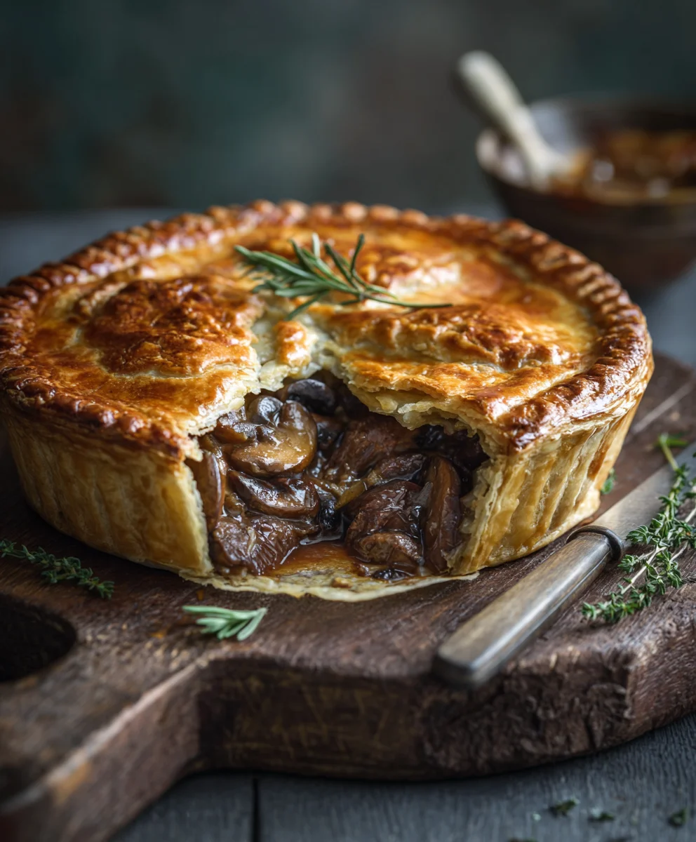Hearty Beef & Mushroom Pie Recipe – Perfect Comfort Food