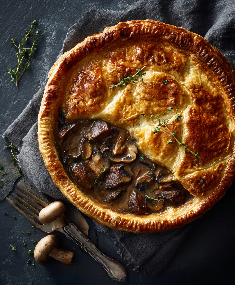 Hearty Beef & Mushroom Pie Recipe – Perfect Comfort Food