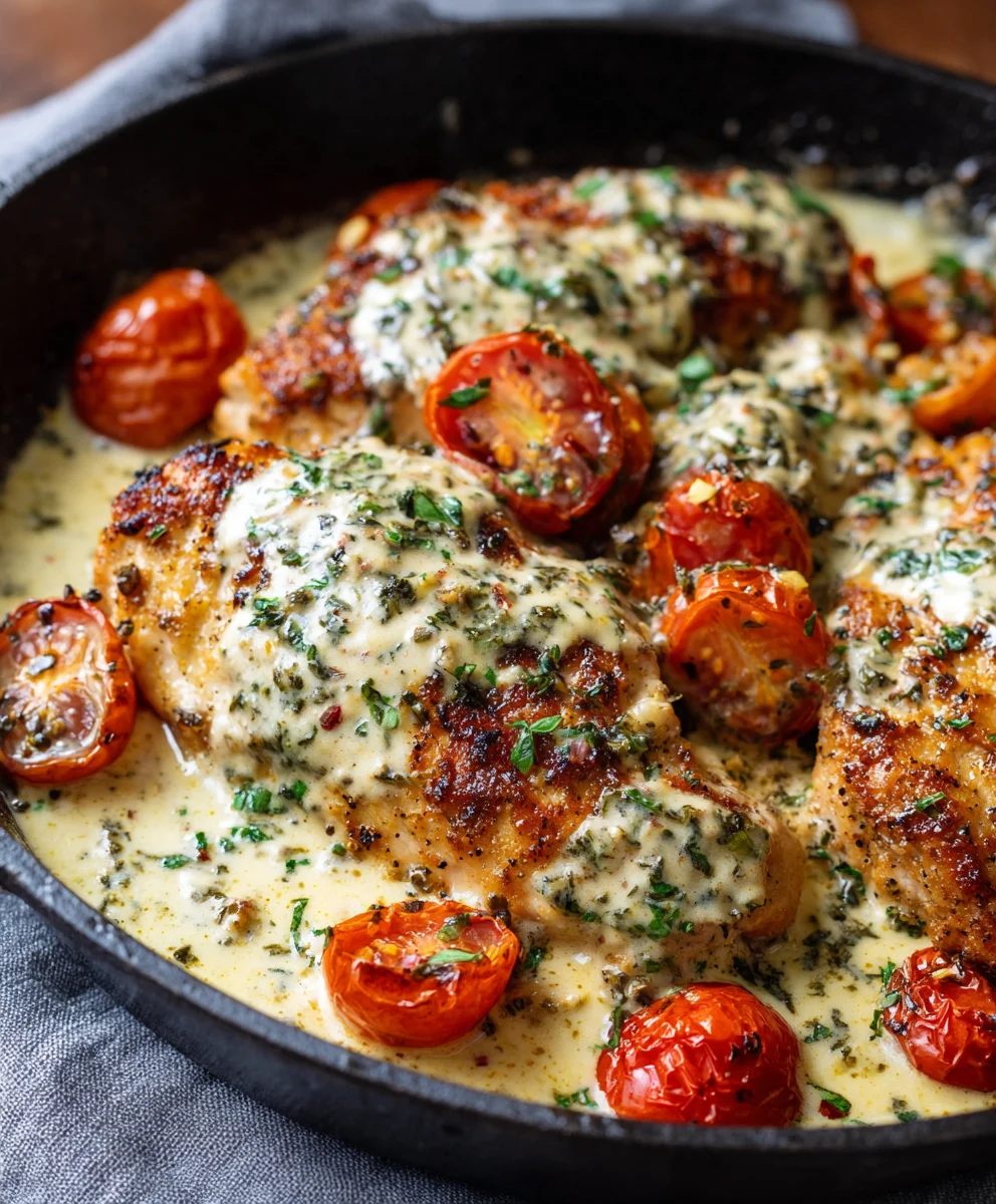Delicious Mozzarella Chicken in Basil Cream Sauce Recipe