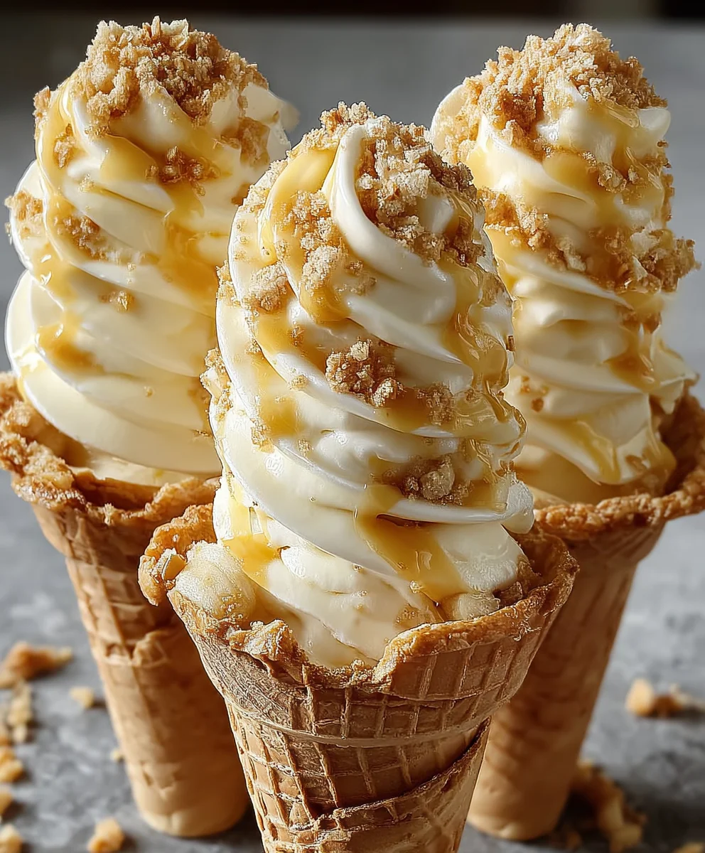 Irresistible Banana Pudding Cheesecake Cones Recipe