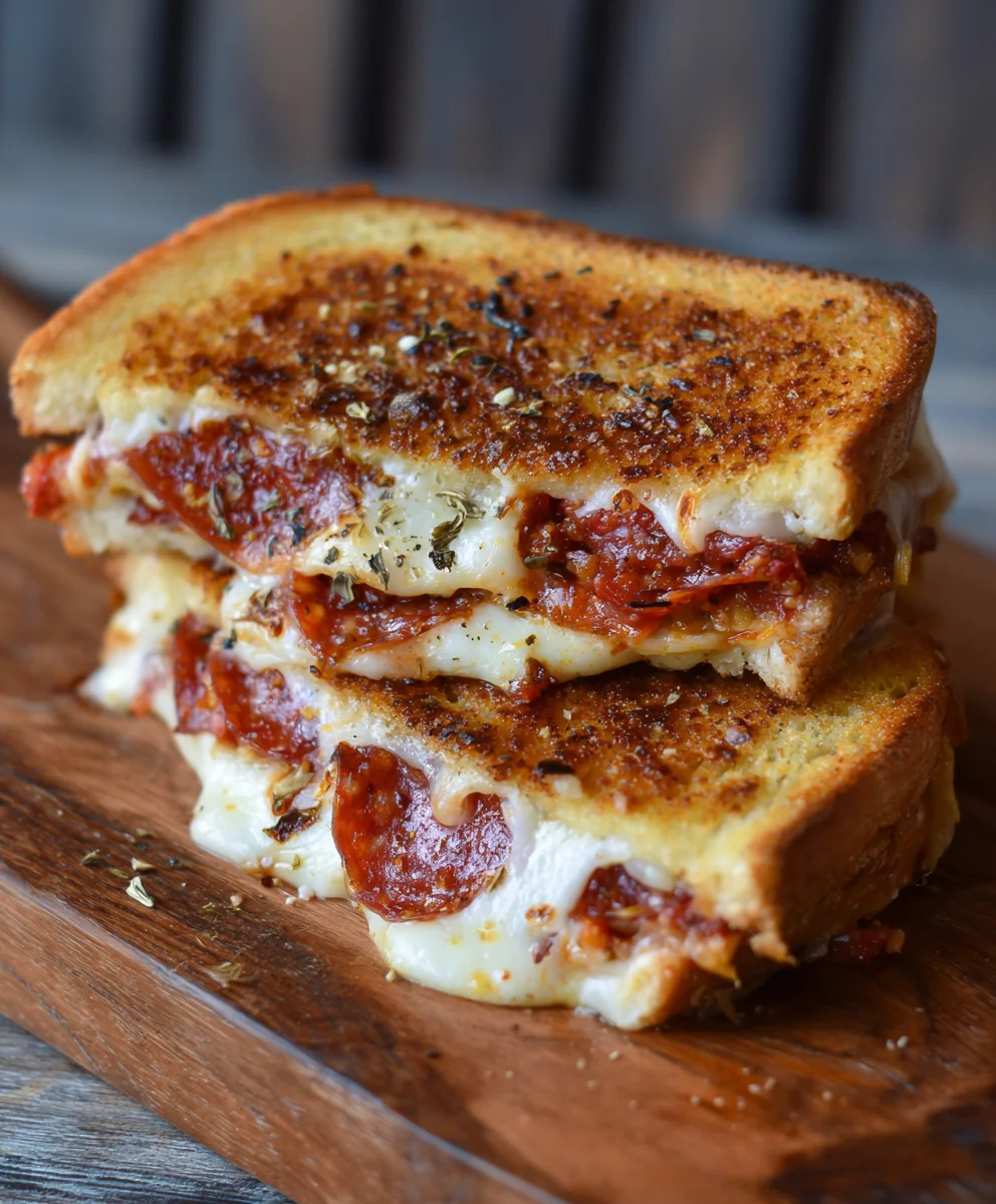 Beef Pepperoni Pizza Grilled Cheese: Ultimate Comfort Food