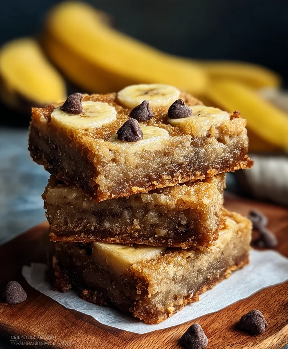 Soft & Chewy Banana Bars-Easy Dessert Recipe