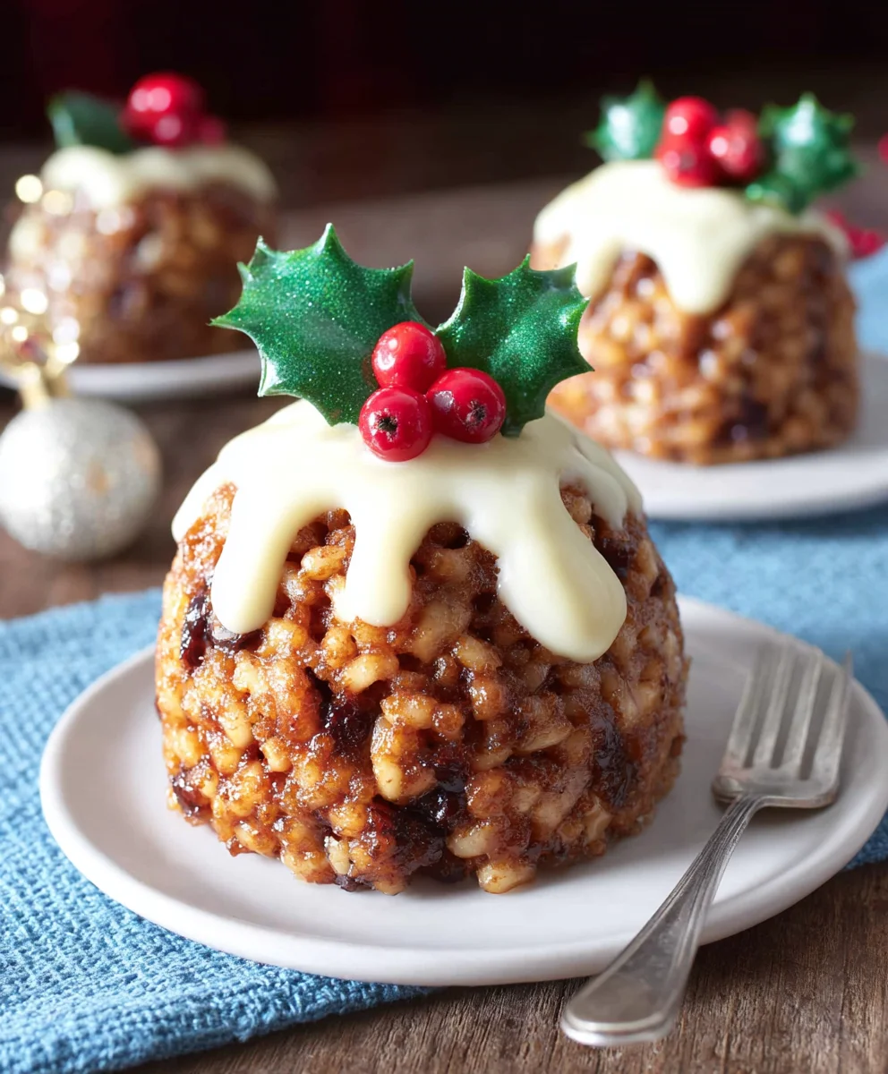 Christmas Rice Krispie Pudding-Festive No-Bake Treats
