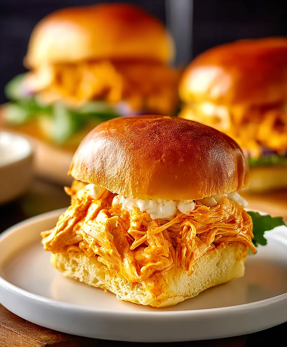 Spicy Buffalo Chicken Sliders- Easy & Delicious