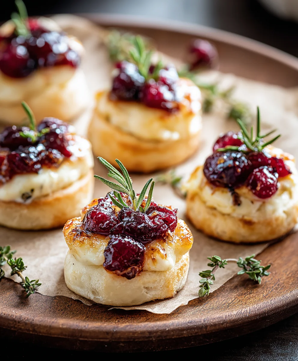 Easy Cranberry Brie Bites - Quick Appetizer Recipe