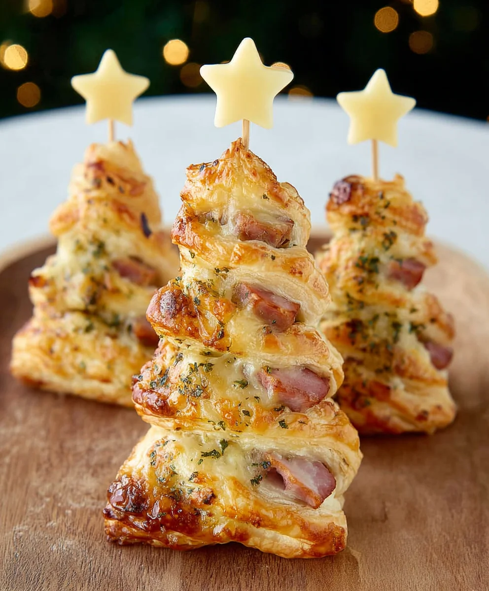 Beef Ham Cheese Puff Pastry Christmas Trees