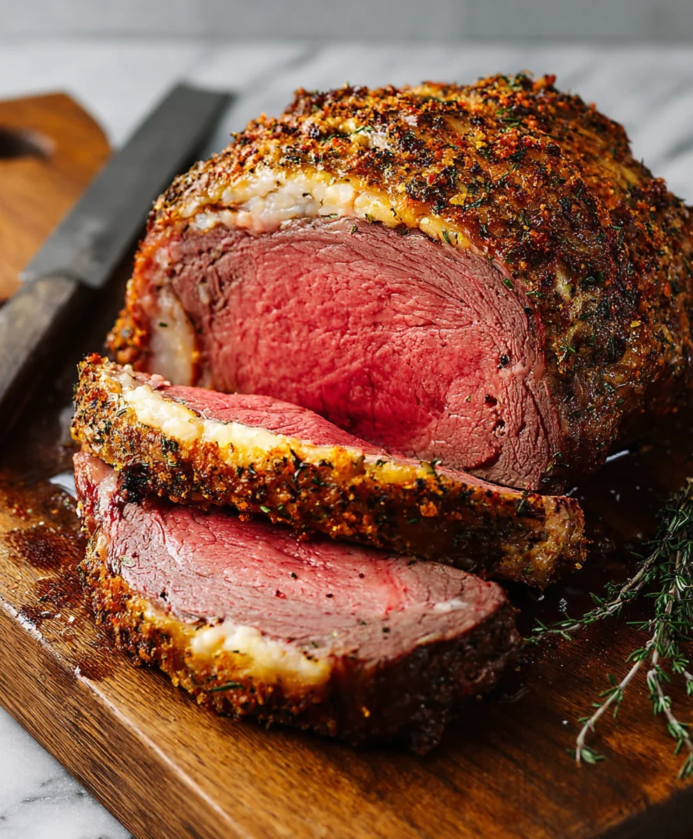 Garlic Herb Crust Prime Rib - Best No-Fail Roast