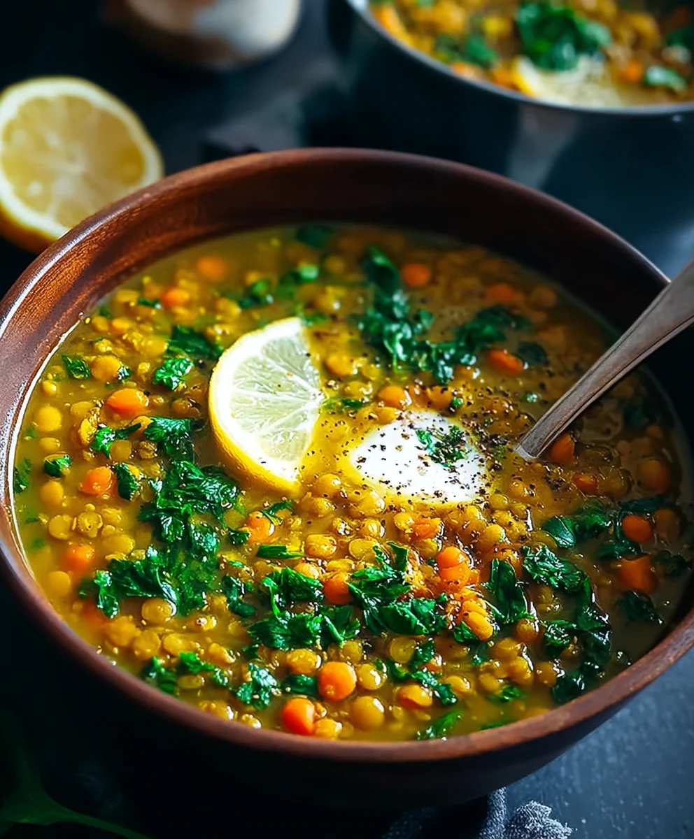 Lemon Turmeric Lentil Soup - Flavorful & Healthy Meal