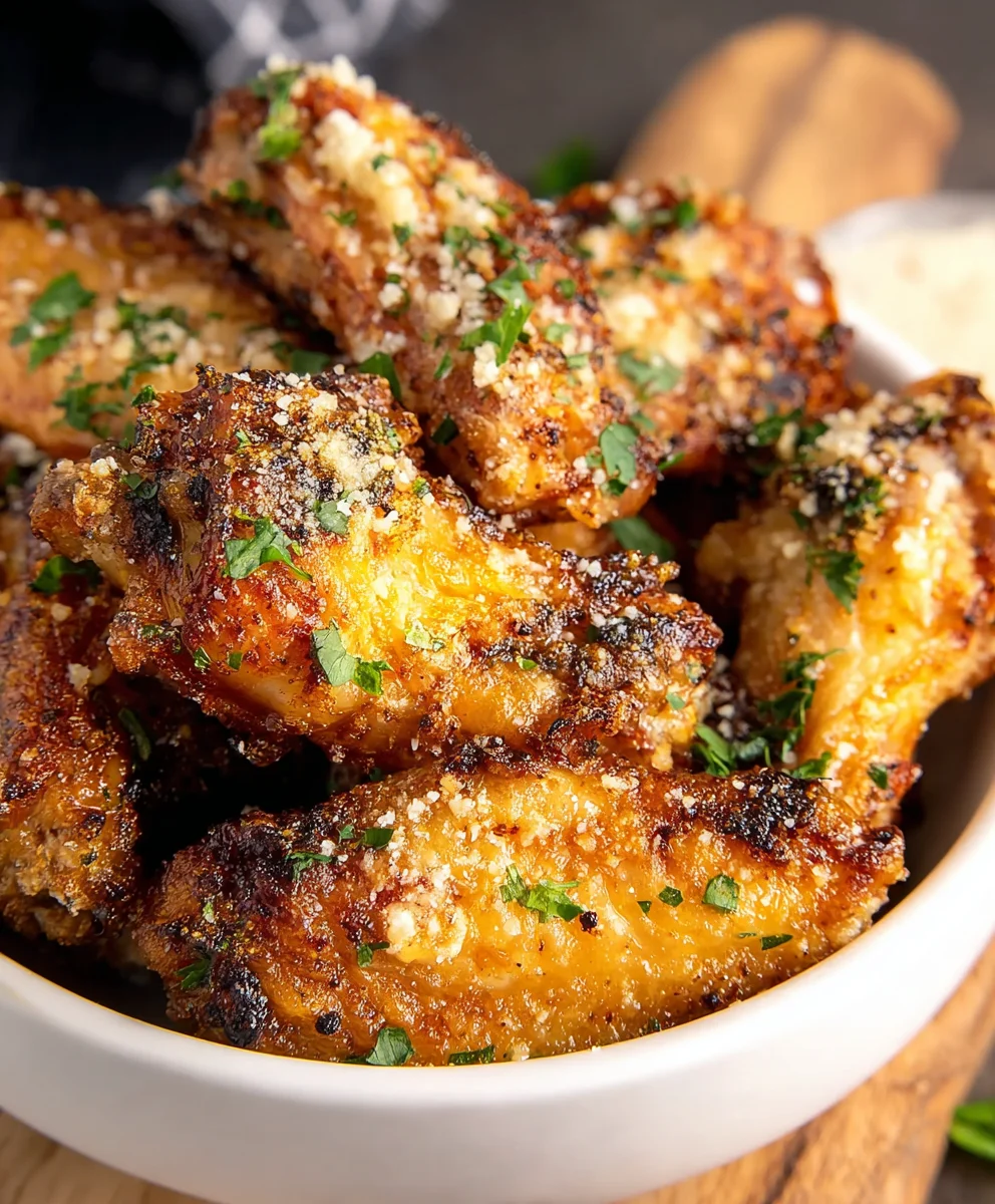 Garlic Parmesan Wings Air Fryer - Easy Flavor
