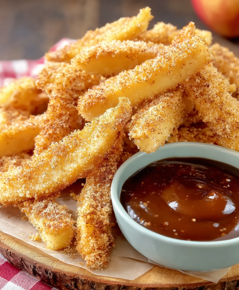 Air Fryer Apple Fries Crispy Delicious Treat