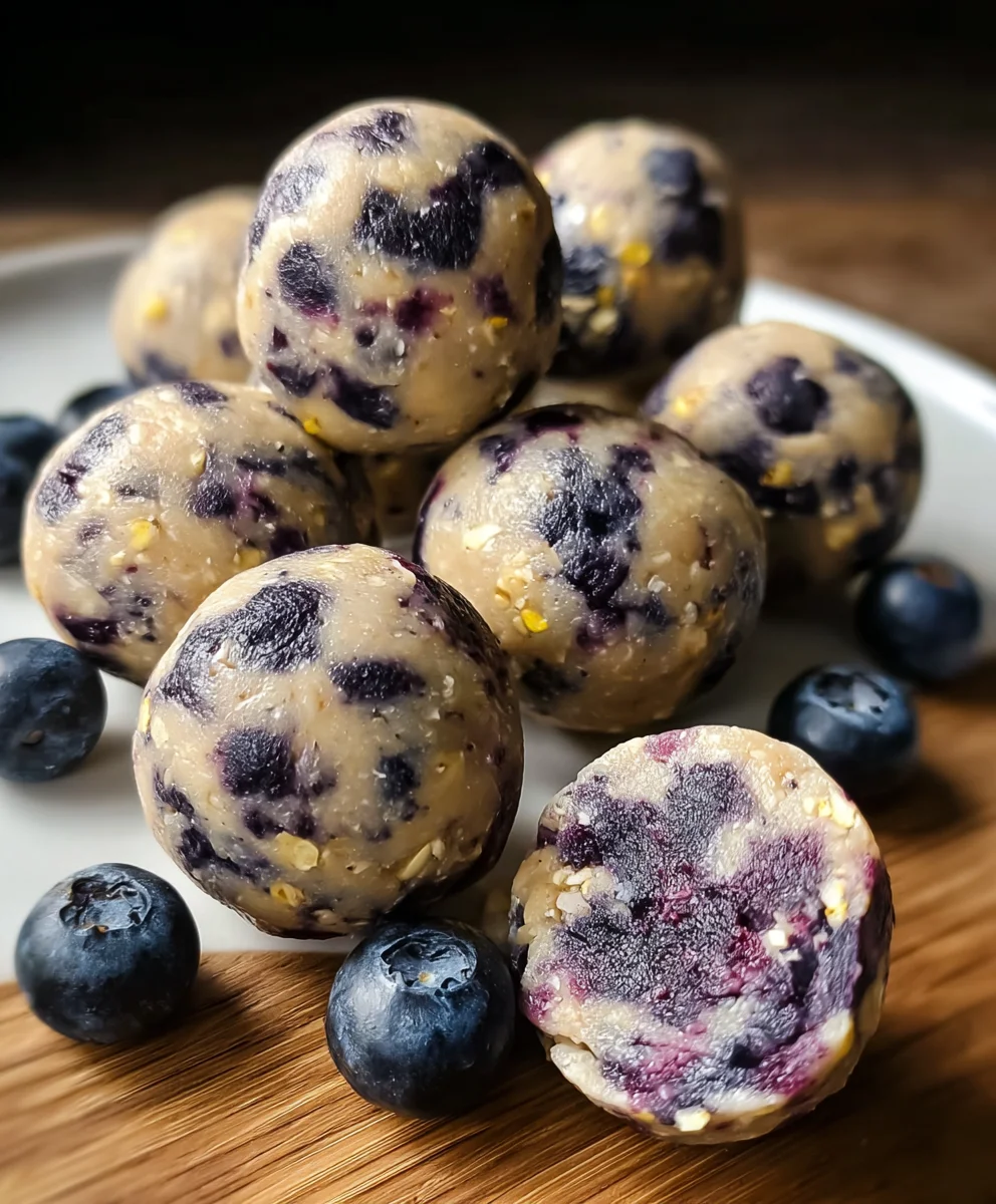 No-Bake Lemon Blueberry Protein Bites Recipe