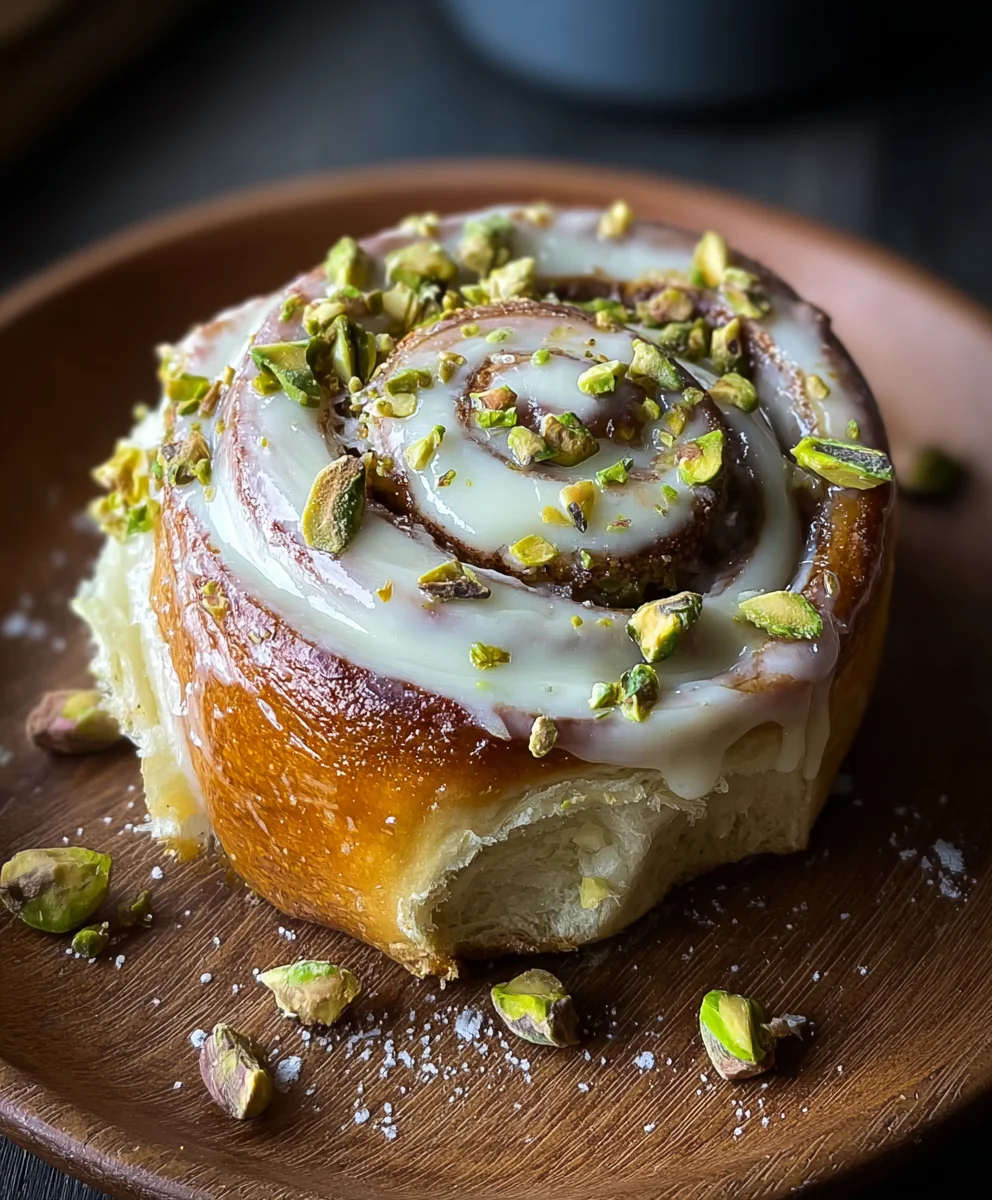 Small Batch Pistachio Cream Cinnamon Rolls