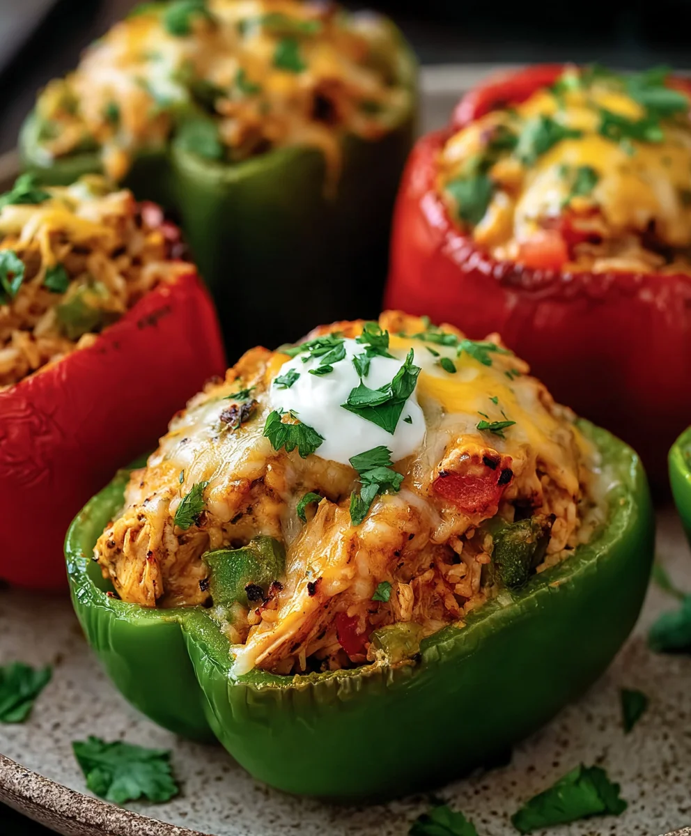 Easy Chicken Stuffed Peppers Recipe- Delicious Dinner