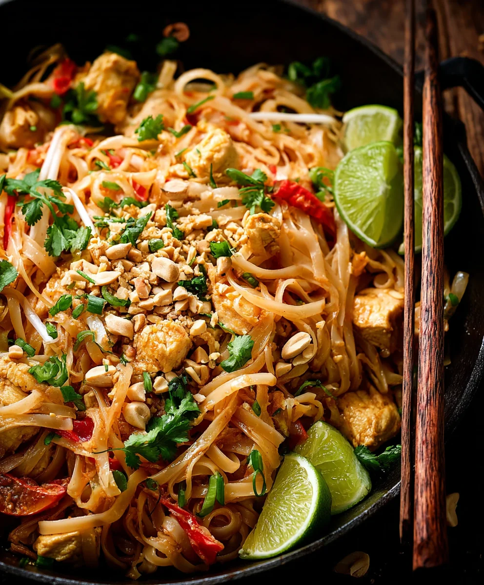 Authentic Chicken Pad Thai Recipe - Flavorful & Easy