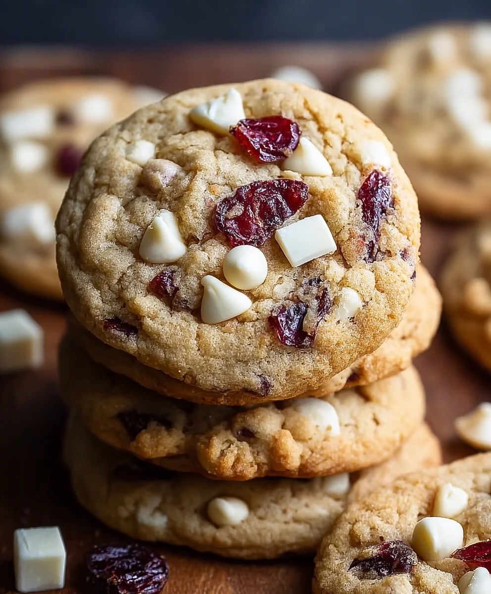 White Chocolate Cranberry Cookies-Chewy & Delicious