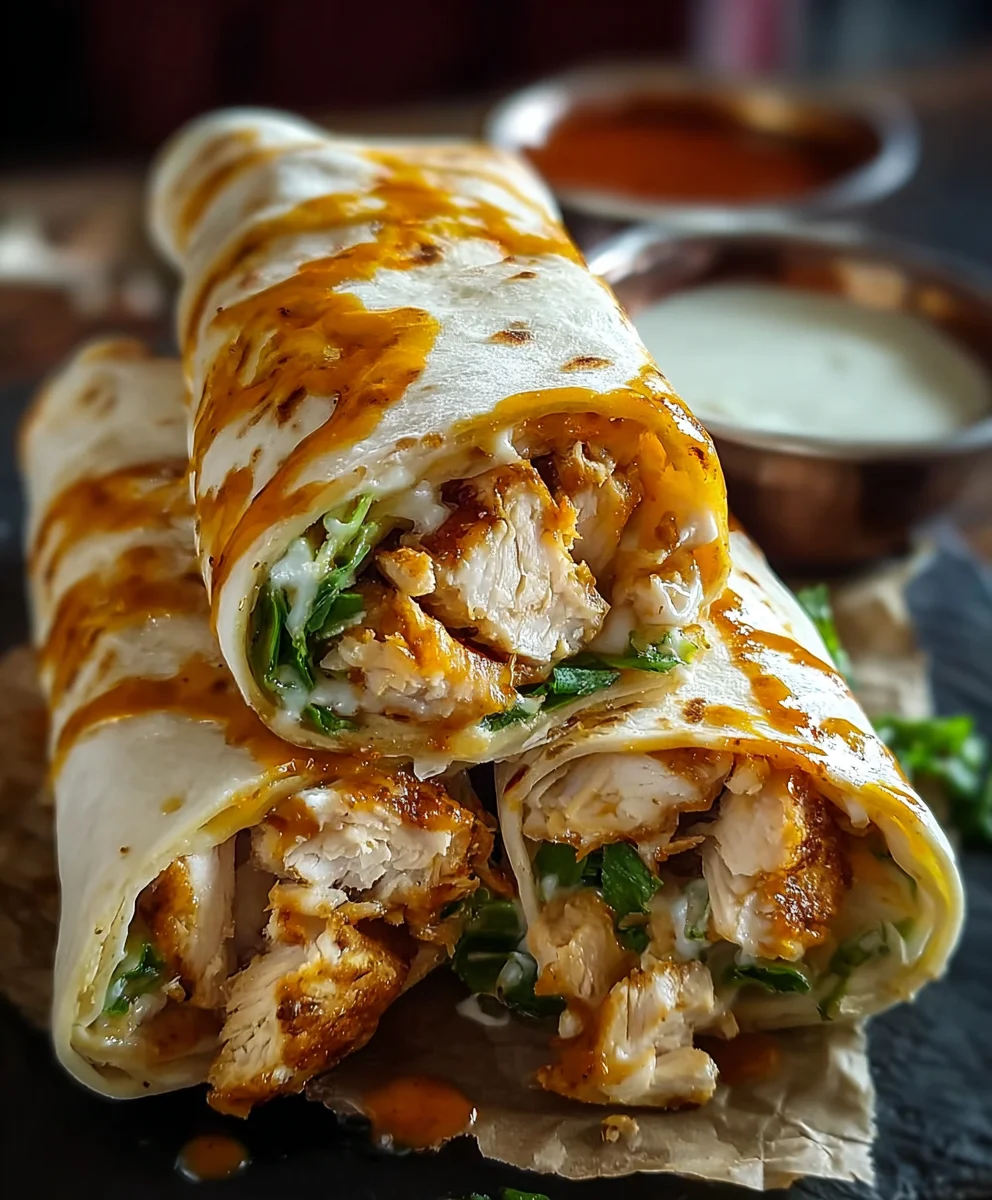Cheesy Garlic Chicken Wraps - Easy & Delicious Meal