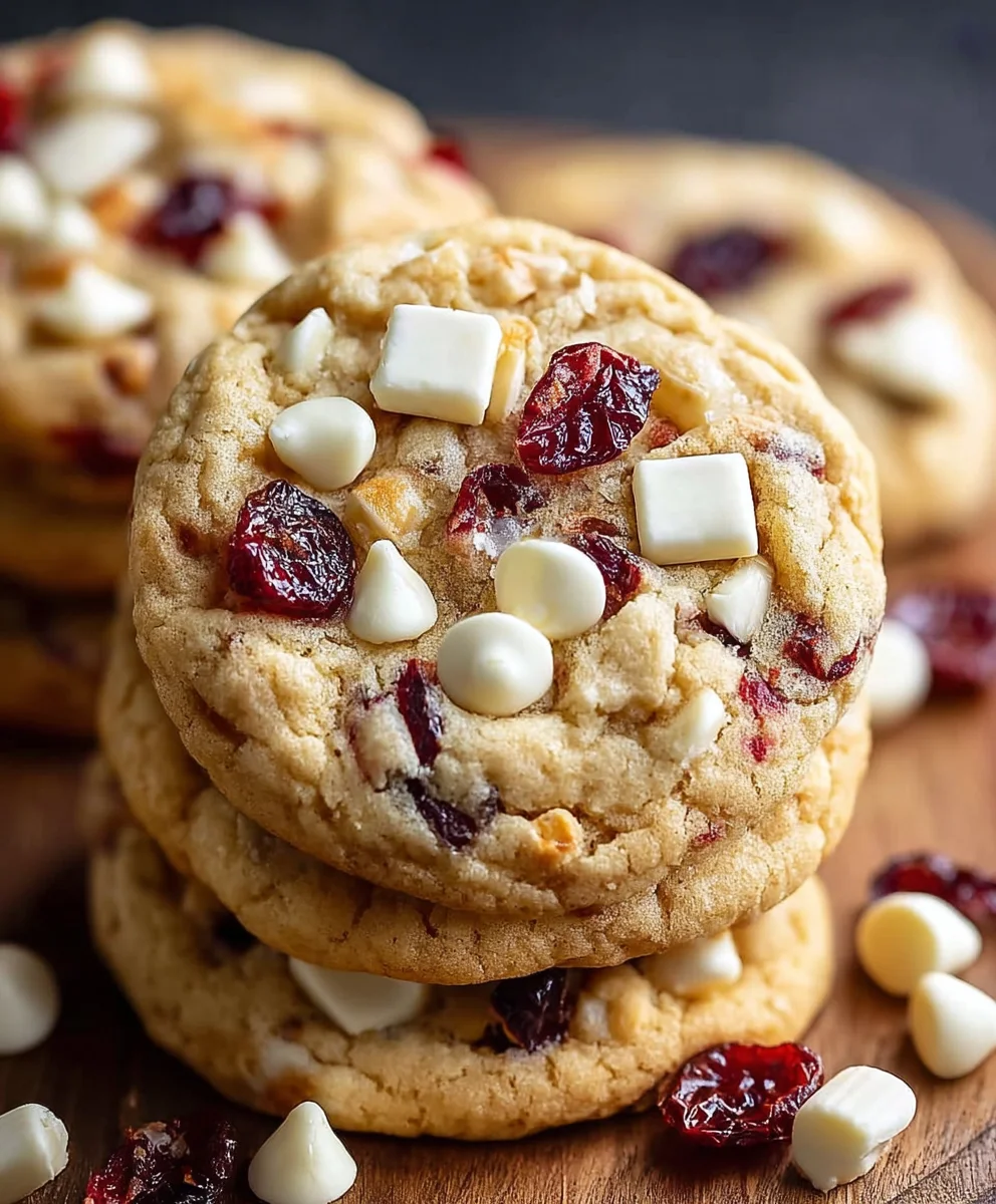 White Chocolate Cranberry Cookies-Chewy & Delicious