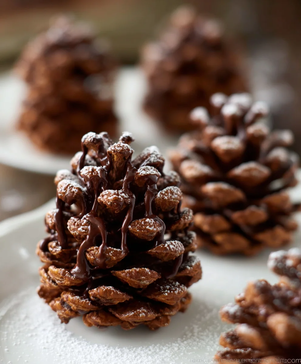 Edible Chocolate Pinecones-Easy Festive Treat