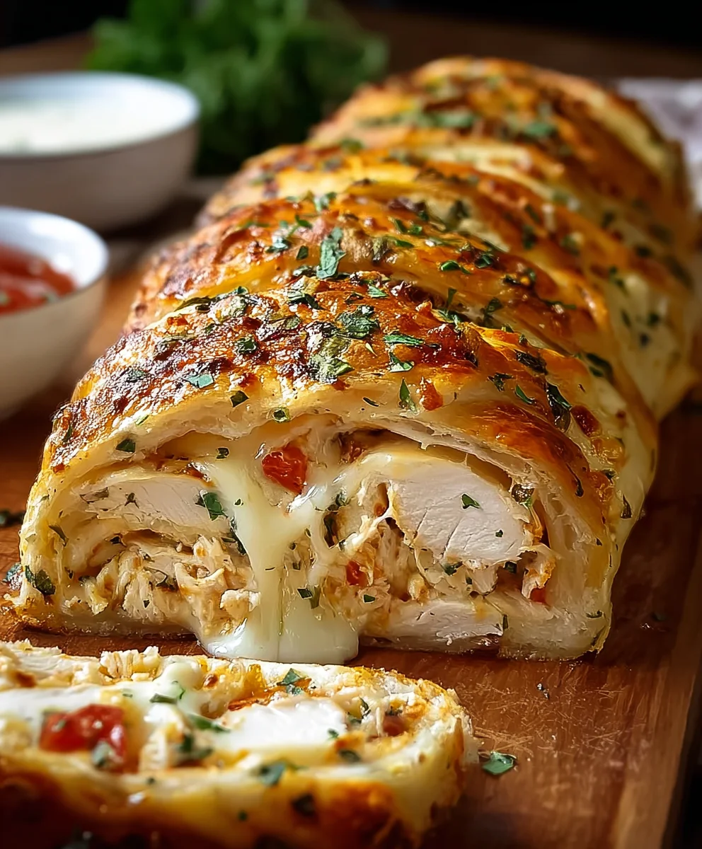Easy Chicken Ranch Stromboli Recipe-Dinner Favorite