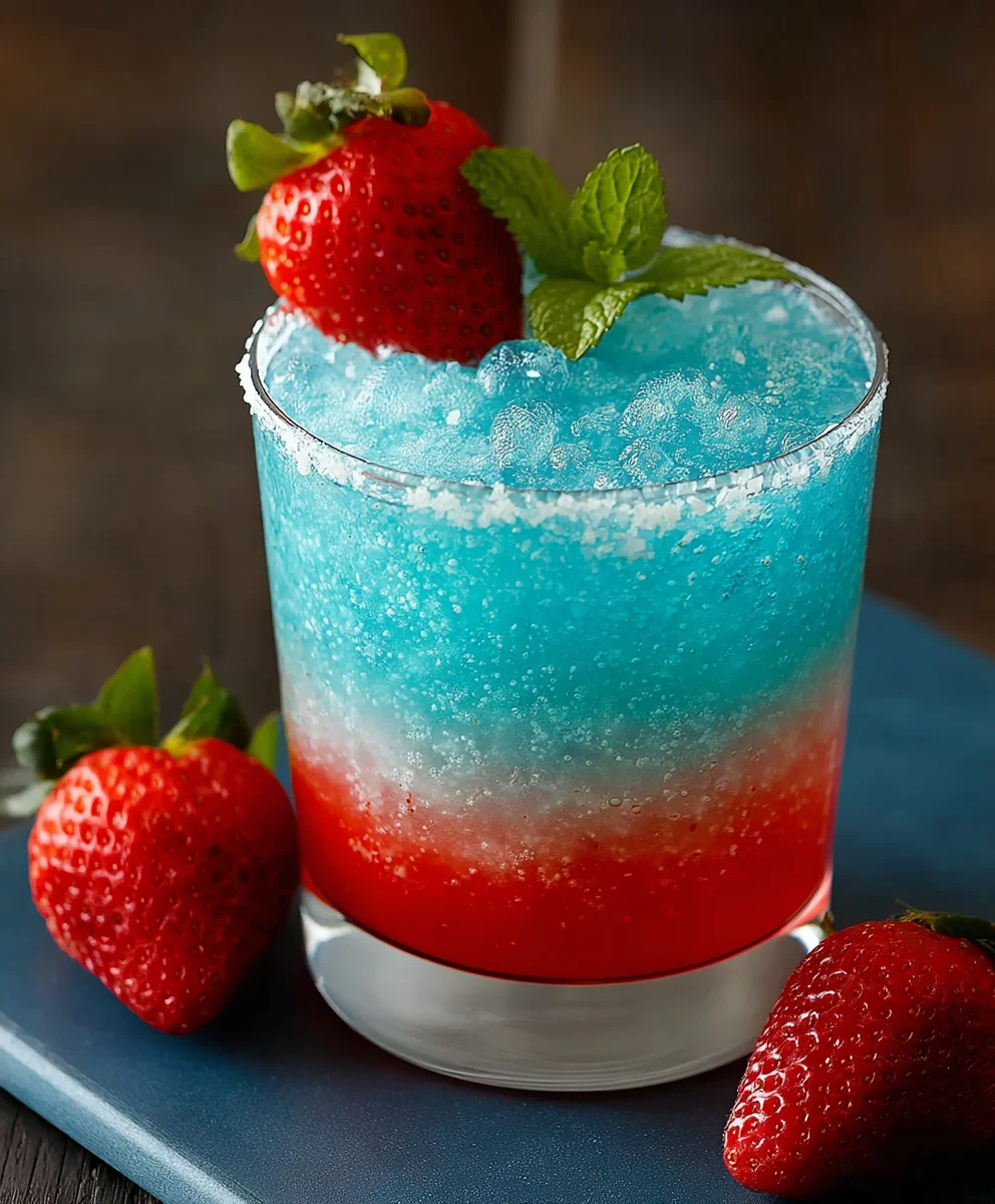 Patron Strawberry Blue Hawaiian Mocktail- Refreshing Treat