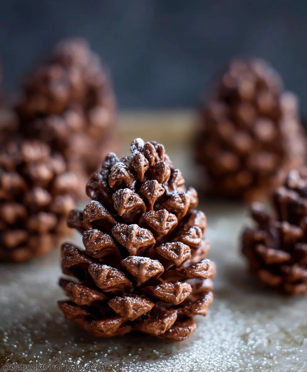 Edible Chocolate Pinecones-Easy Festive Treat