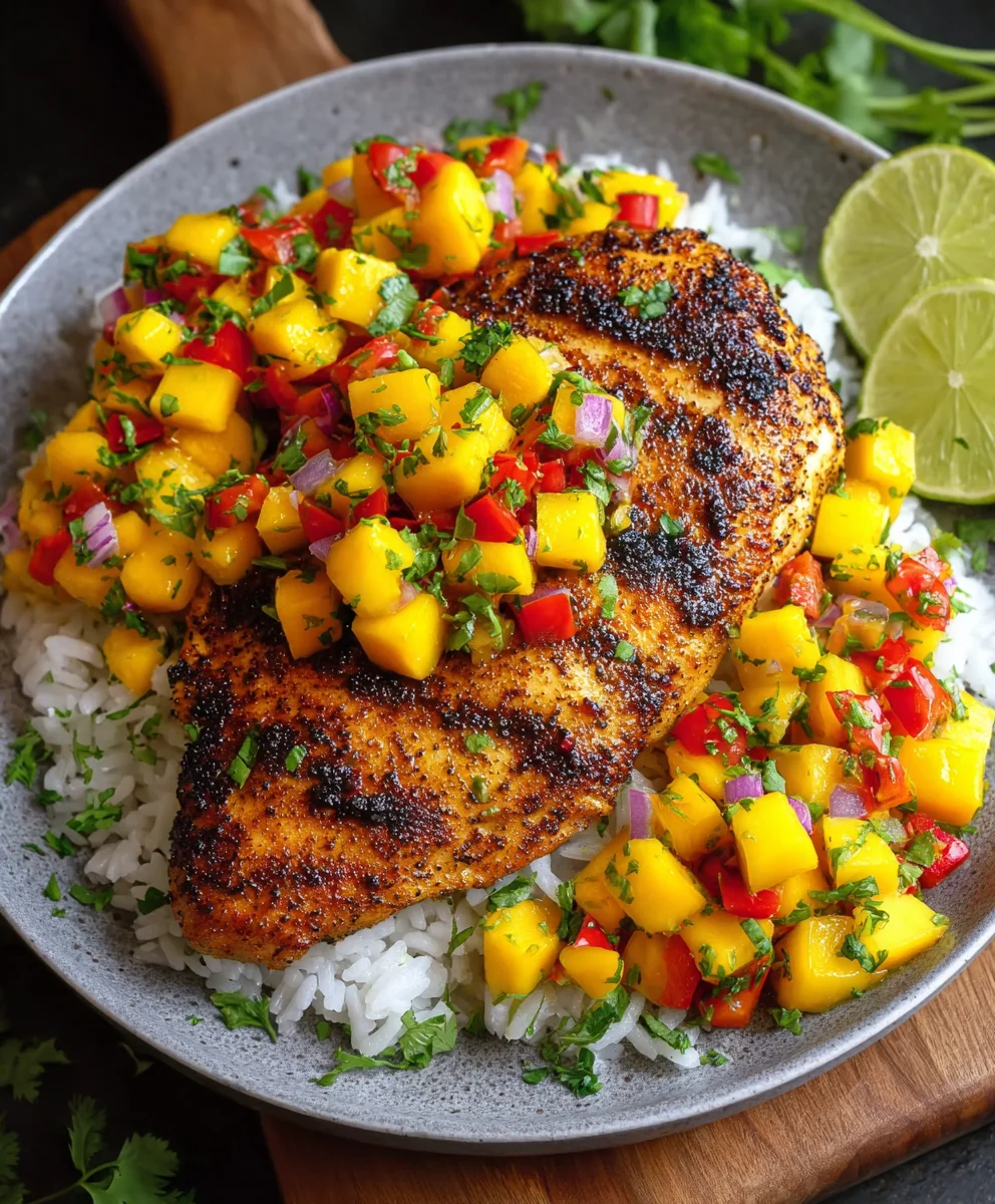 Spicy Chicken with Mango Salsa-Fresh Flavor