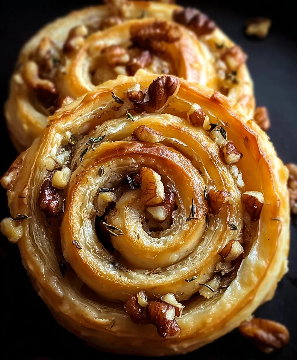 Blue Cheese Walnut Twirls-Savory Appetizer Delight