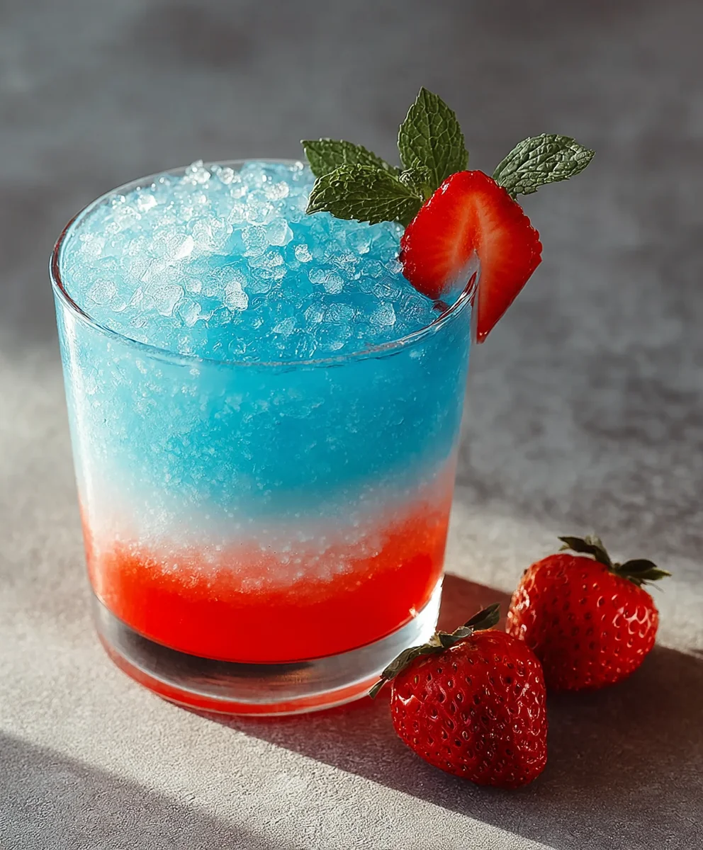Patron Strawberry Blue Hawaiian Cocktail - Non-Alcoholic Twist