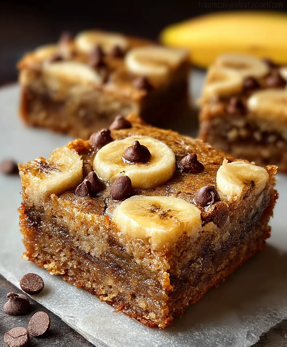 Soft & Chewy Banana Bars-Easy Dessert Recipe