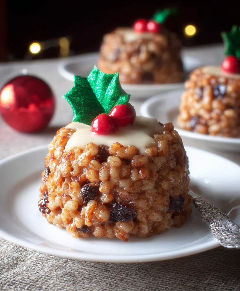 Christmas Rice Krispie Pudding-Festive No-Bake Treats