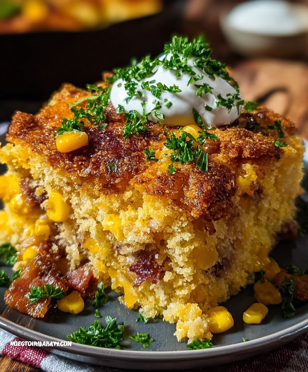 Southern Cornbread Casserole Comfort - Loaded & Delicious